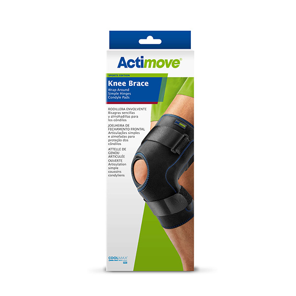 Az Actimove® Körbetekerhető, csuklós, párnázott térdrögzítő COOLMAX AIR technológia felhasználásával segíti, hogy a viselése során is szabadon lélegezzen bőre.